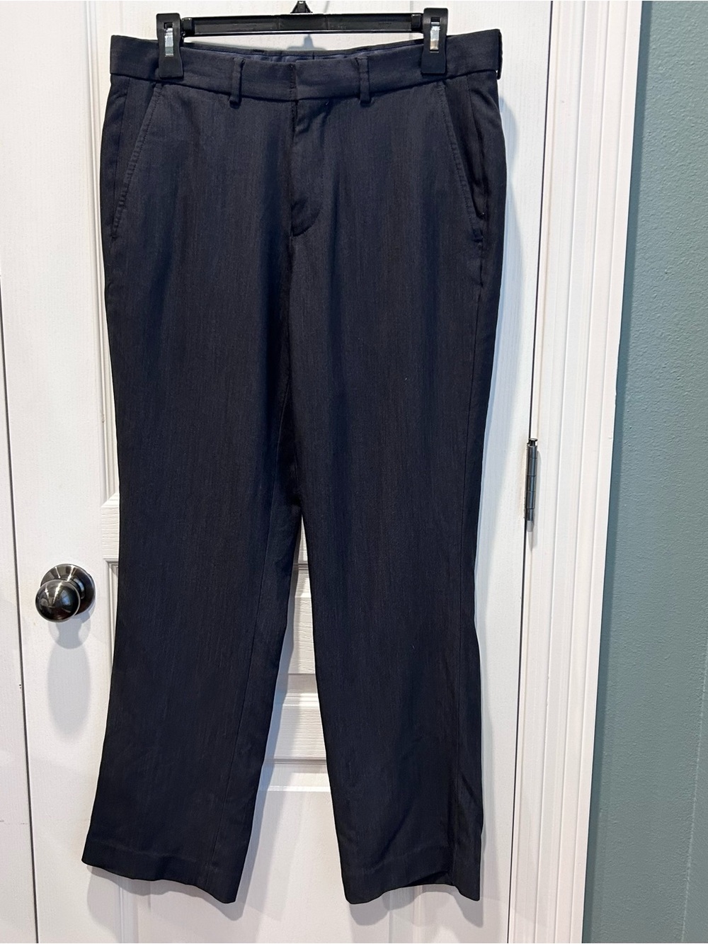 Nautica Men’s Charcoal Gray Flat Front Straight Leg Dress Pants Size 32x30